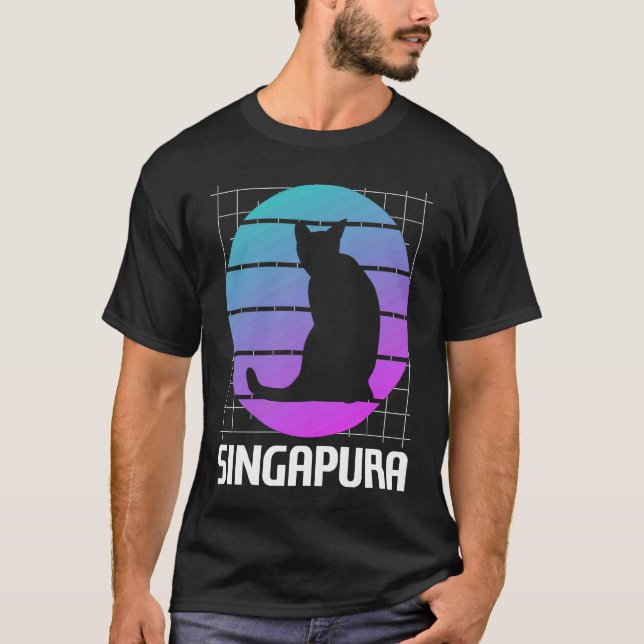 Camiseta Gato Retro Singapura   1 (Frente)