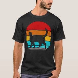 Camiseta gato retrô vintage