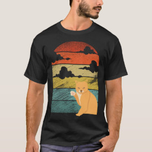 Camiseta Gato retrô vintage e coisas de animais fofos 4