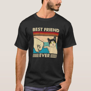 Camiseta Gato Retro Vintage Melhor Amigo Para a Vida Soco M