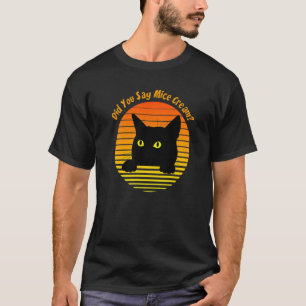 Camiseta Gato Retro Você Disse Sorvete de Rato
