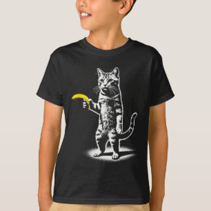 Camiseta Gato Retroativo Com Banana Memes Mulheres Novidade