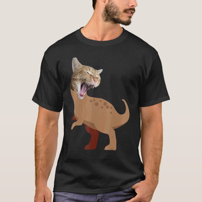 Camiseta Gato Rex Dino 3 (Frente)