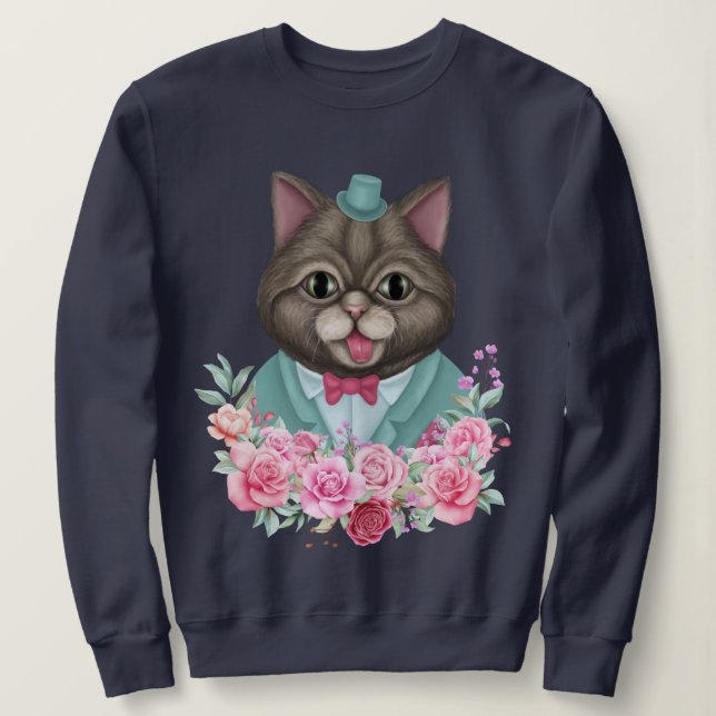 Camiseta Gato rico (Frente do Design)