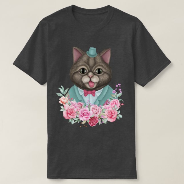 Camiseta Gato rico (Frente do Design)