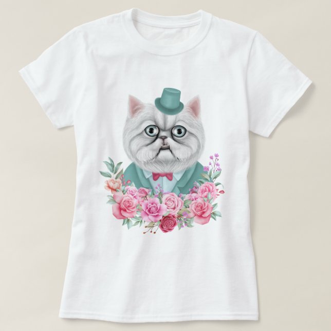 Camiseta Gato rico (Frente do Design)