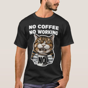 Camiseta Gato Ridoso Com Mau humor E Mug diz não 1