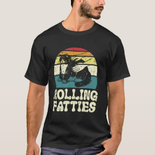 Camiseta Gato Rolando Gorduras Pôr do Sol Retro Gatinho Gat