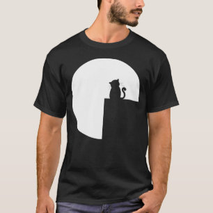 Camiseta Gato Romântico Lua Cheia