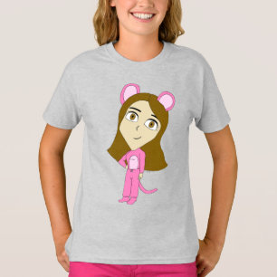 Camiseta gato rosa