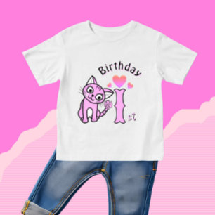 Camiseta Gato rosa