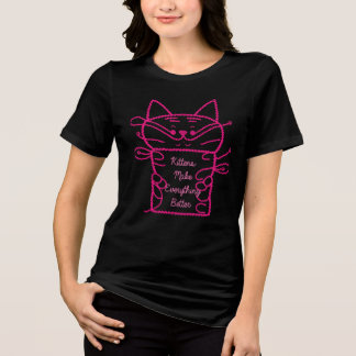 Camiseta Gato Rosa