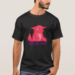 Camiseta Gato Rosa de Cara Amarrada Não Hoje