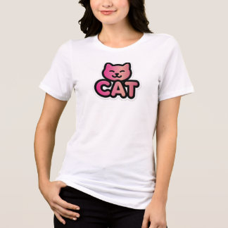 Camiseta Gato Rosa Dourado