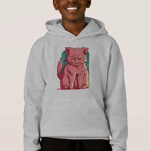 Camiseta Gato Rosa Engraçado (Frente)