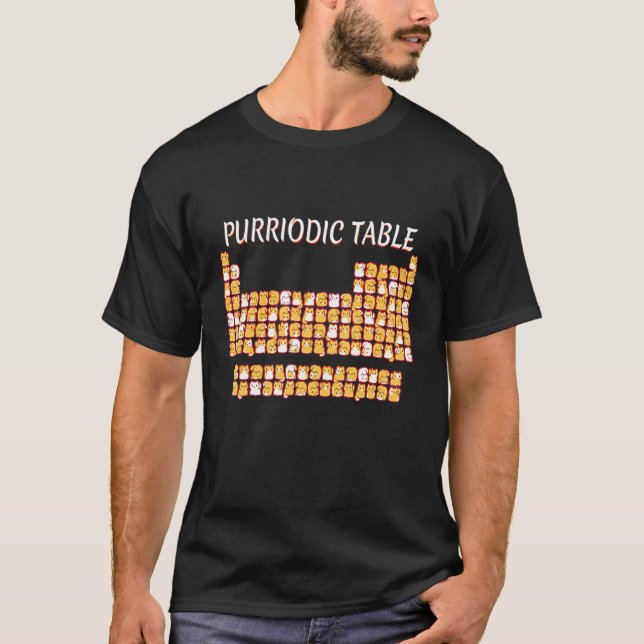Camiseta Gato Rótulo Rótulo de Mesa Rótulo Rótulo Homens de (Frente)