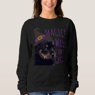 Camiseta Gato Rótweiler Magia Bem Eu Não Entendo
