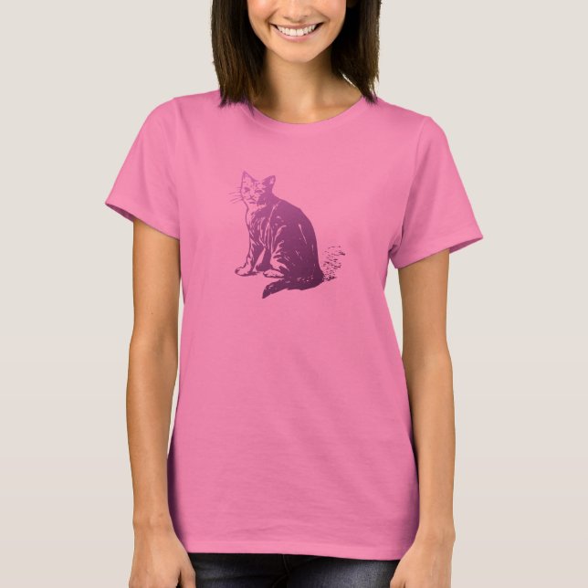 Camiseta Gato roxo (Frente)