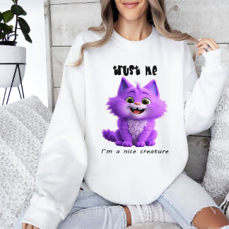 Camiseta Gato Roxo Fofo | Confie em Mim Sou uma Bela Criatu