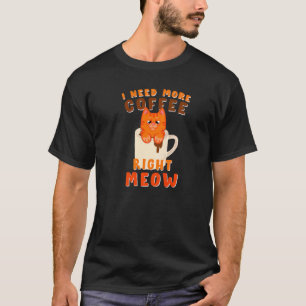 Camiseta Gato Ruivo Com Grande Caneca De Café Para Gato E C