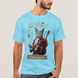 Camiseta Gato Russian Blue Vivaldi: Um Legado Vibrante