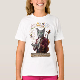 Camiseta Gato Russian Blue Vivaldi: Um Legado Vibrante