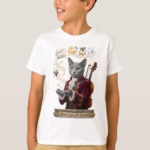 Camiseta Gato Russian Blue Vivaldi: Um Legado Vibrante