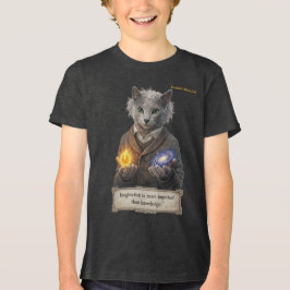 Camiseta Gato Russo Azul Einstein - Imaginação