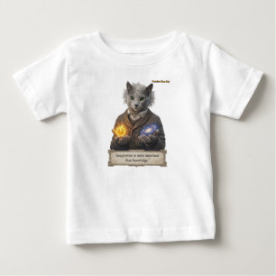 Camiseta Gato Russo Azul Einstein - Imaginação