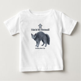 Camiseta Gato Russo Azul Engraçado – Este É Meu Humano