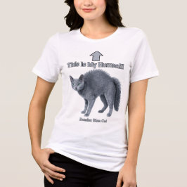 Camiseta Gato Russo Azul Engraçado – Este é o Meu Humano