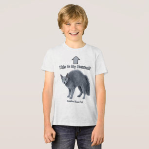 Camiseta Gato Russo Azul Engraçado – Este é o Meu Humano
