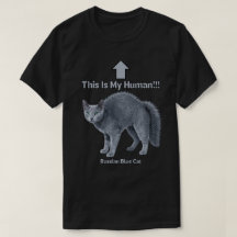 Gato Russo Azul Engraçado – Este é o Meu Humano