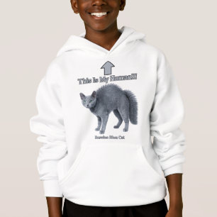 Camiseta Gato Russo Azul Engraçado – Este é o Meu Humano