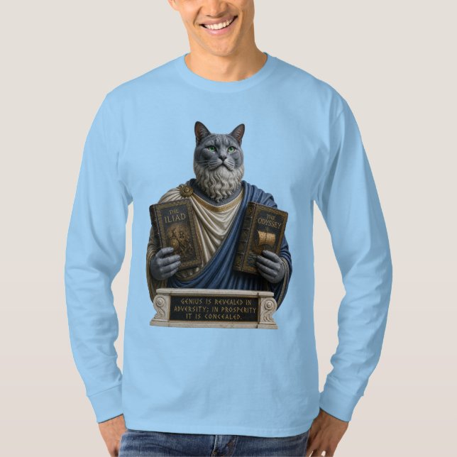 Camiseta Gato Russo Azul Homérico (Frente)