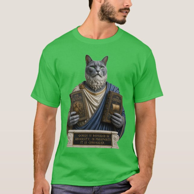 Camiseta Gato Russo Azul Homérico (Frente)