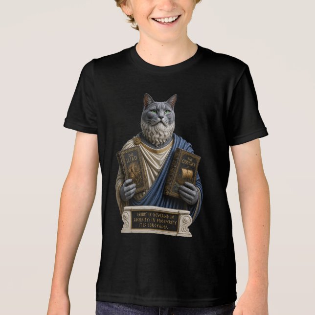 Camiseta Gato Russo Azul Homérico (Frente)