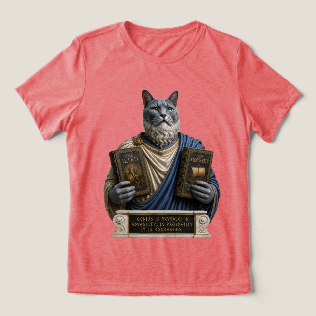 Camiseta Gato Russo Azul Homérico (Design frontal)