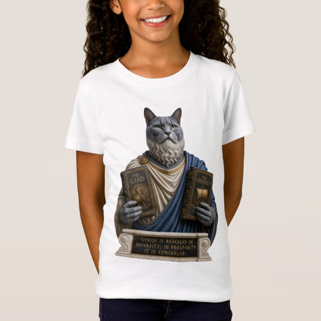 Camiseta Gato Russo Azul Homérico (Frente)