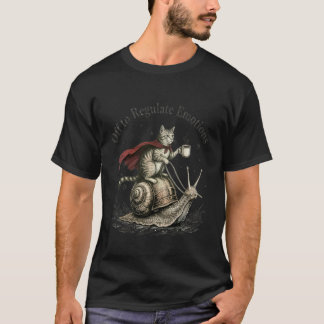 Camiseta Gato Sai para Regular Emoções Gato Engraçado Cura 