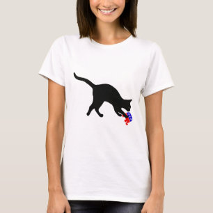 Camiseta Gato Saltando No Gop Elefant Engraçado Democat
