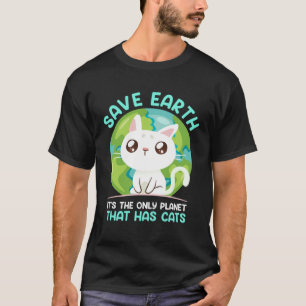 Camiseta Gato Salva Terra Dia da Terra Proteção ao Meio Amb