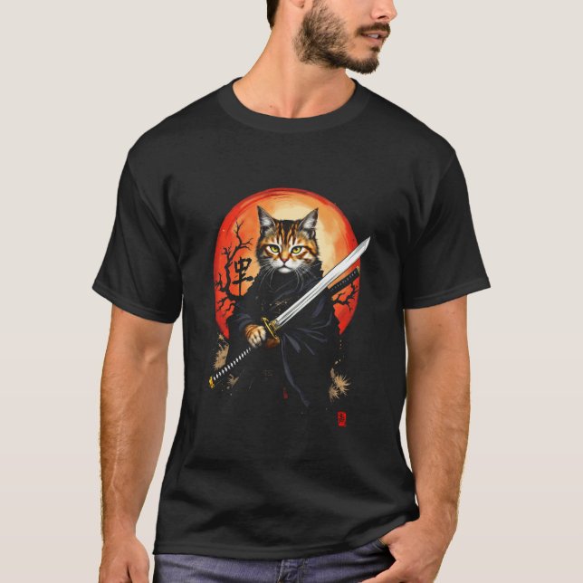 Camiseta Gato Samurai (Frente)