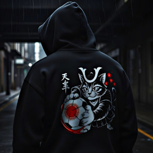 Camiseta Gato Samurai Artístico Japão Futebol para fã de fu