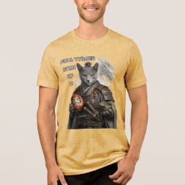 Camiseta Gato Samurai Azul Russo
