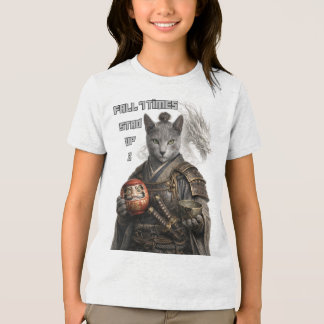 Camiseta Gato Samurai Azul Russo