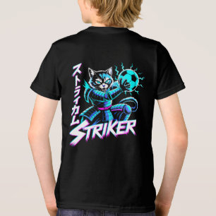 Camiseta Gato Samurai Cyberpunk Striker para Gamers e Futeb