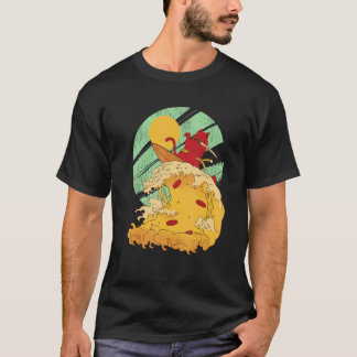 Camiseta Gato Samurai do Japão de Surf Prancheta de Surf Vi