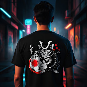 Camiseta Gato Samurai Elegante Japão Futebol Para Fãs Japon