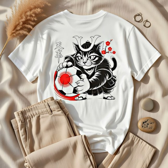 Camiseta Gato Samurai Japonês Dinâmico de Futebol - Fãs de  (Criador carregado)